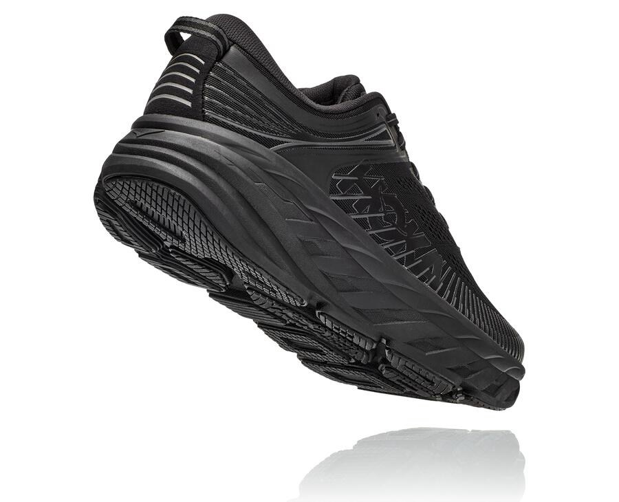 Hoka Australia One One Bondi 7 - Mens Running Shoes Black - UEAIS-0952